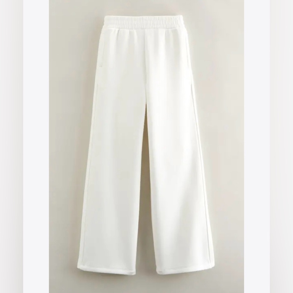 H&M White Women's Stretch Waistband Dress Pants Size 6